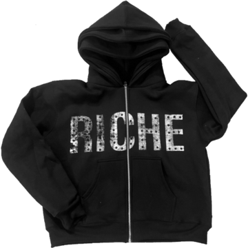 Riche Rhinestone Zip Up