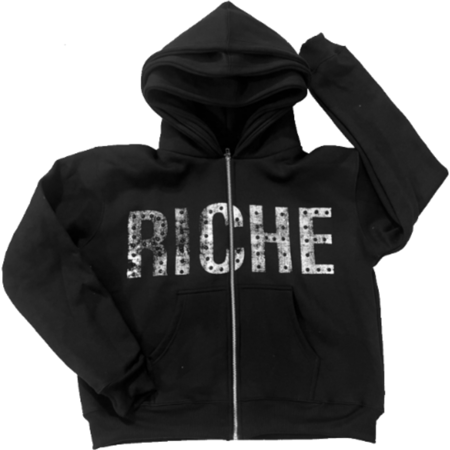 Riche Rhinestone Zip Up